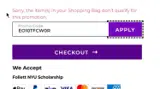 CSUSM University Bookstore coupon verification screenshot