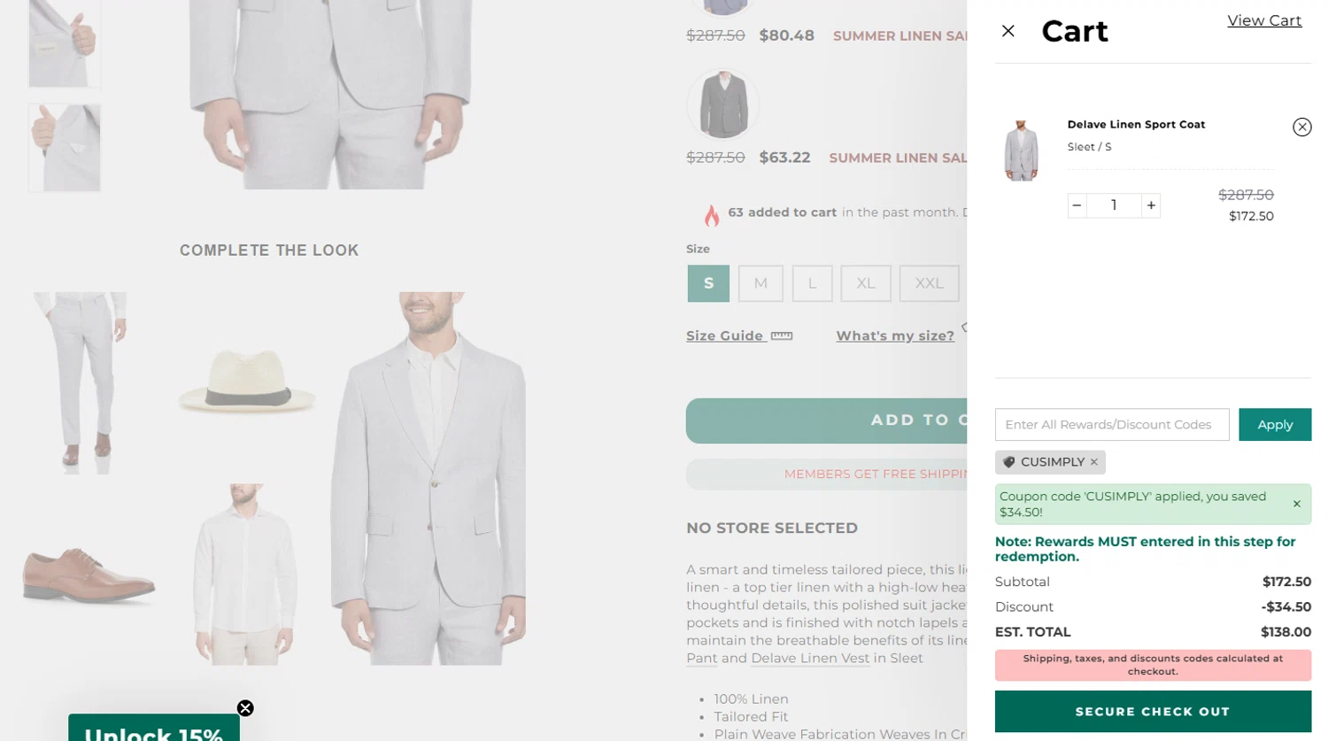 Cubavera discount code screenshot showing code CUSIMPLY applied at Cubavera checkout page. Uploaded by SimplyCodes community member Marboroooooooooooo on Jul 19, 2025
