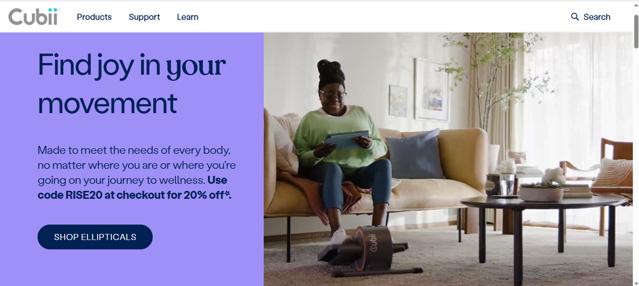 Cubii checkout page showing Cubii promo code box | Screenshot taken by SimplyCodes community member on Jul 24, 2025