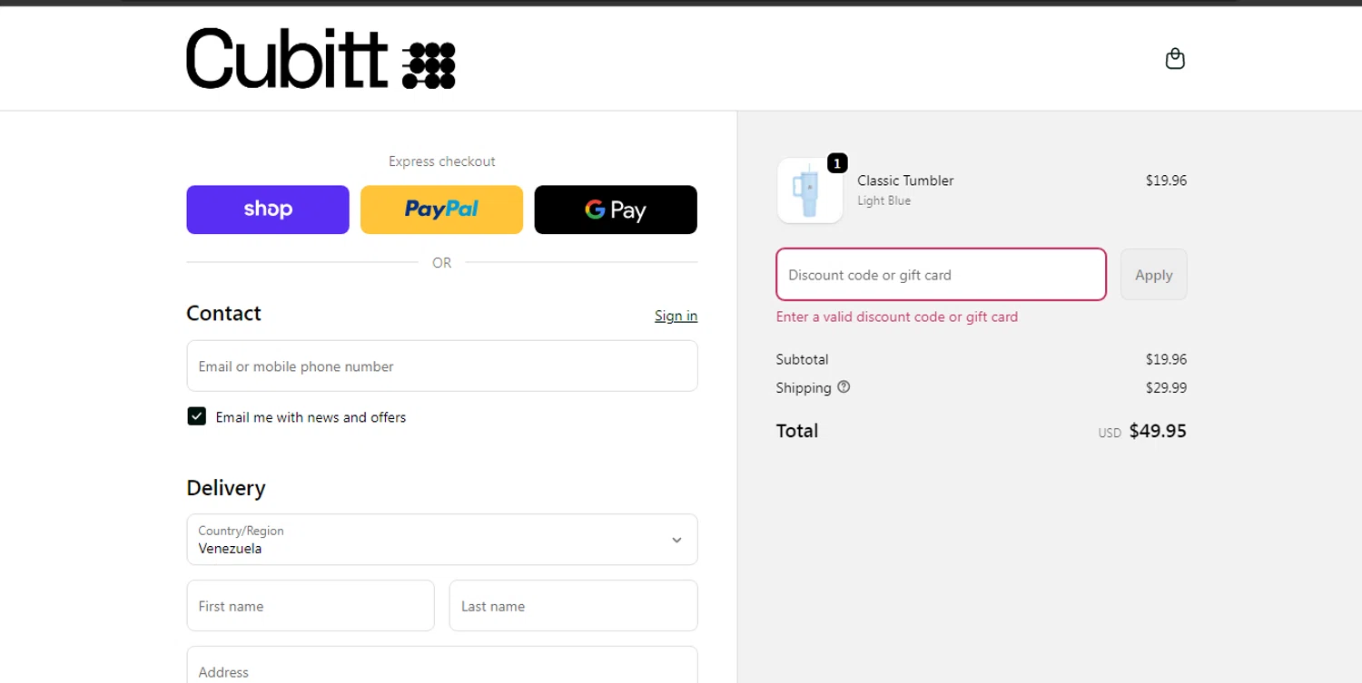 Cubitt coupon code screenshot showing code SAVE20 applied at Cubitt checkout page. Uploaded by SimplyCodes community member HUNTER1406 on Nov 25, 2025