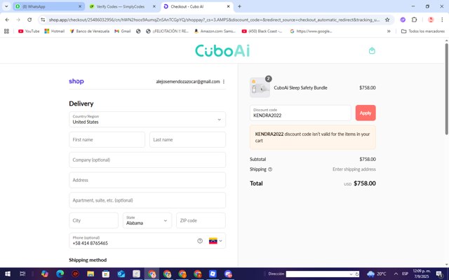CuboAi checkout page showing CuboAi promo code box | Screenshot taken by SimplyCodes community member on Sep 7, 2025