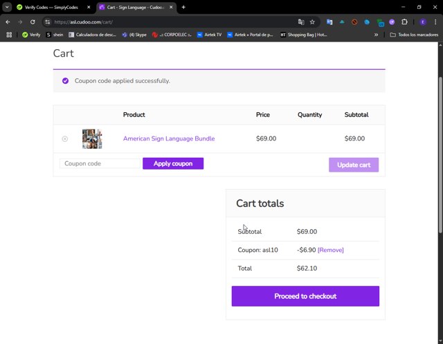Cudoo checkout page showing Cudoo coupon code box | Screenshot taken by SimplyCodes community member on Jun 6, 2025