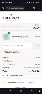 PEYTONSKEIE coupon verification screenshot