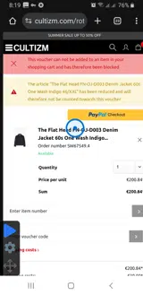 SALE20 coupon verification screenshot