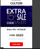 SALE15 coupon verification screenshot