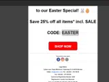 EASTER coupon verification screenshot