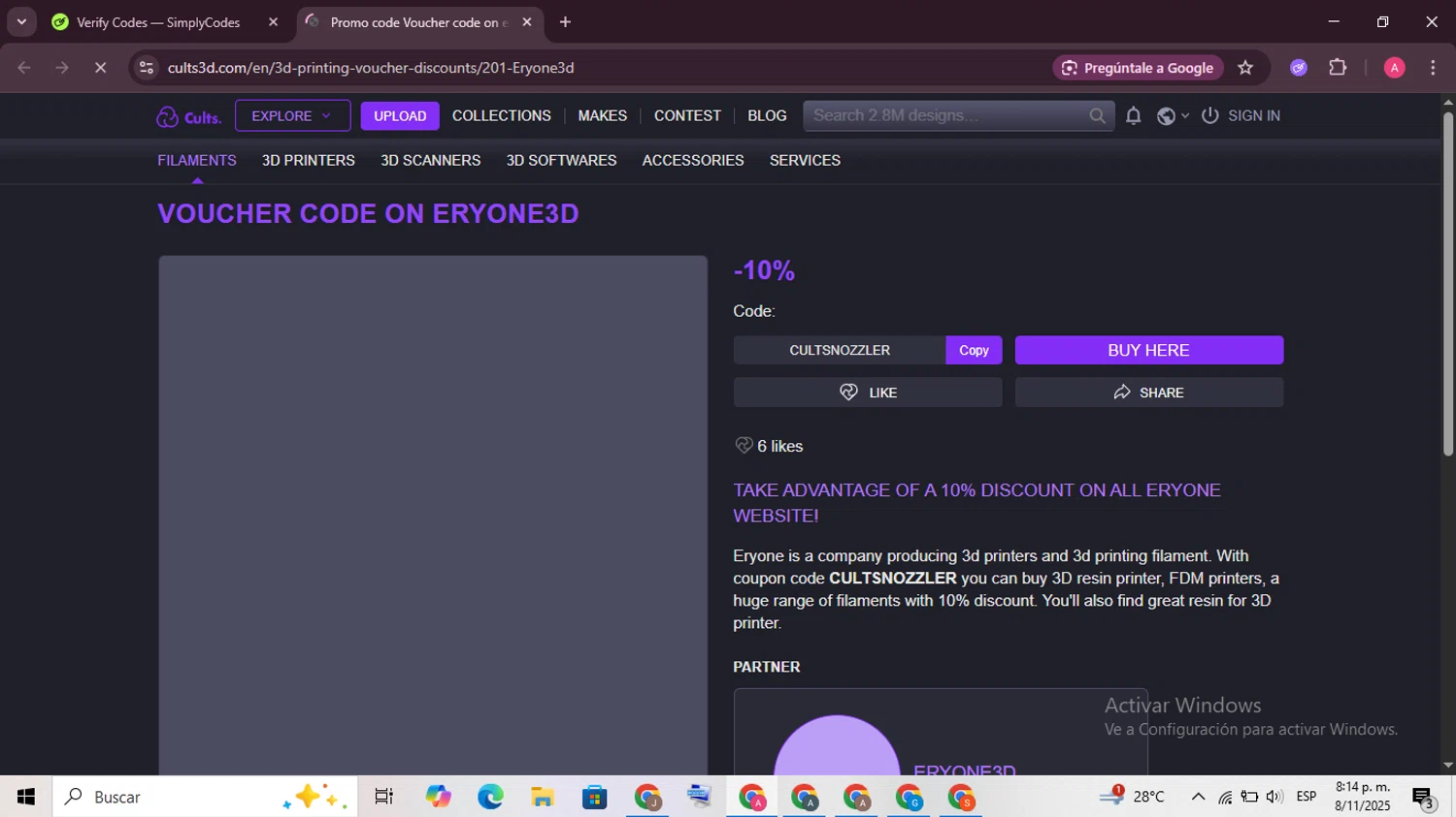Cults promo code screenshot showing code CULTSNOZZLER applied at Cults checkout page. Uploaded by SimplyCodes community member SaleScholar6713 on Nov 9, 2025