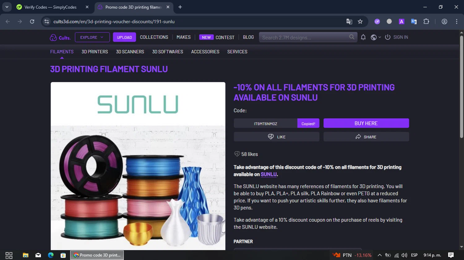 Cults promo code screenshot showing code IT9MT6NM0Z applied at Cults checkout page. Uploaded by SimplyCodes community member ThriftyMaestro5086 on Oct 6, 2025