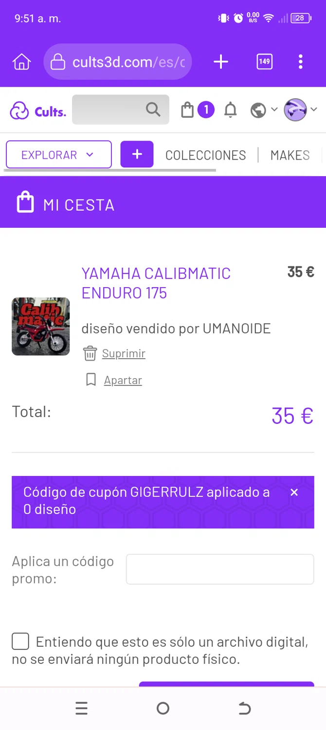 Cults checkout page showing Cults promo code box | Screenshot taken by SimplyCodes community member on Jan 22, 2026