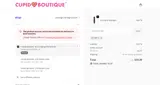 Cupid Boutique coupon verification screenshot
