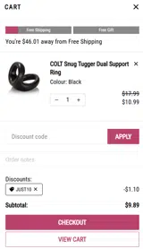 Cupid Boutique coupon verification screenshot