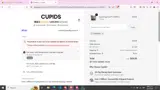 Cupids coupon verification screenshot