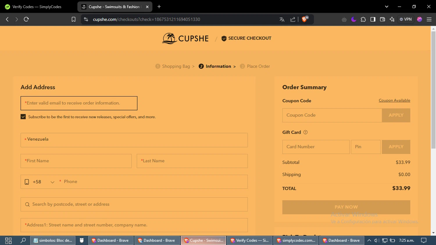 how to use Cupshe coupons