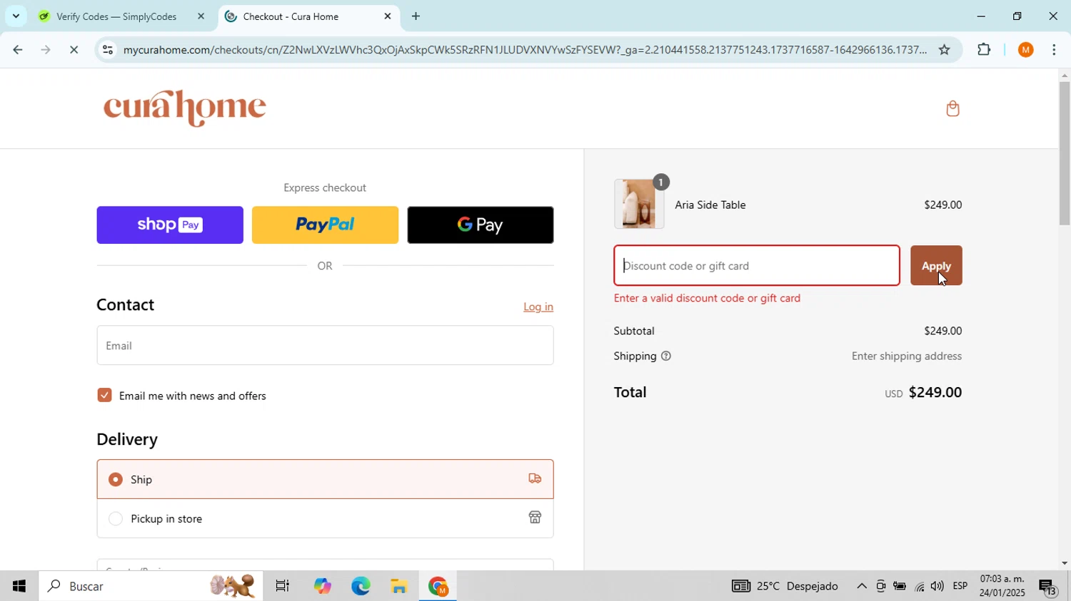 Cura Home discount code screenshot showing code FORYOU15 applied at Cura Home checkout page. Uploaded by SimplyCodes community member WonderDefender8727 on Jan 24, 2025