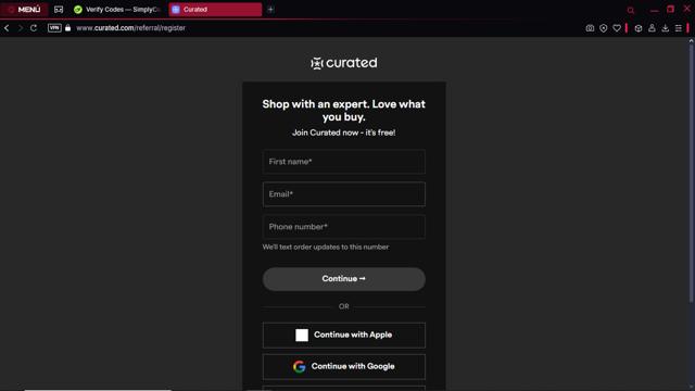 Curated checkout page showing Curated promo code box | Screenshot taken by SimplyCodes community member on Mar 25, 2025