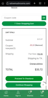 newyear25 coupon verification screenshot