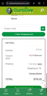 off25 coupon verification screenshot