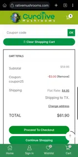 coupon25 coupon verification screenshot