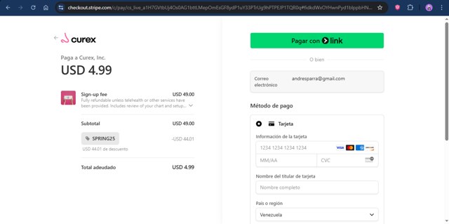 Curex Allergy checkout page showing Curex Allergy promo code box | Screenshot taken by SimplyCodes community member on Jun 30, 2025