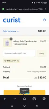 FREESHIP coupon verification screenshot