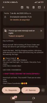 CHAOSBOGO coupon verification screenshot