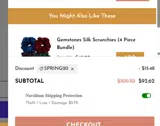 SPRING20 coupon verification screenshot