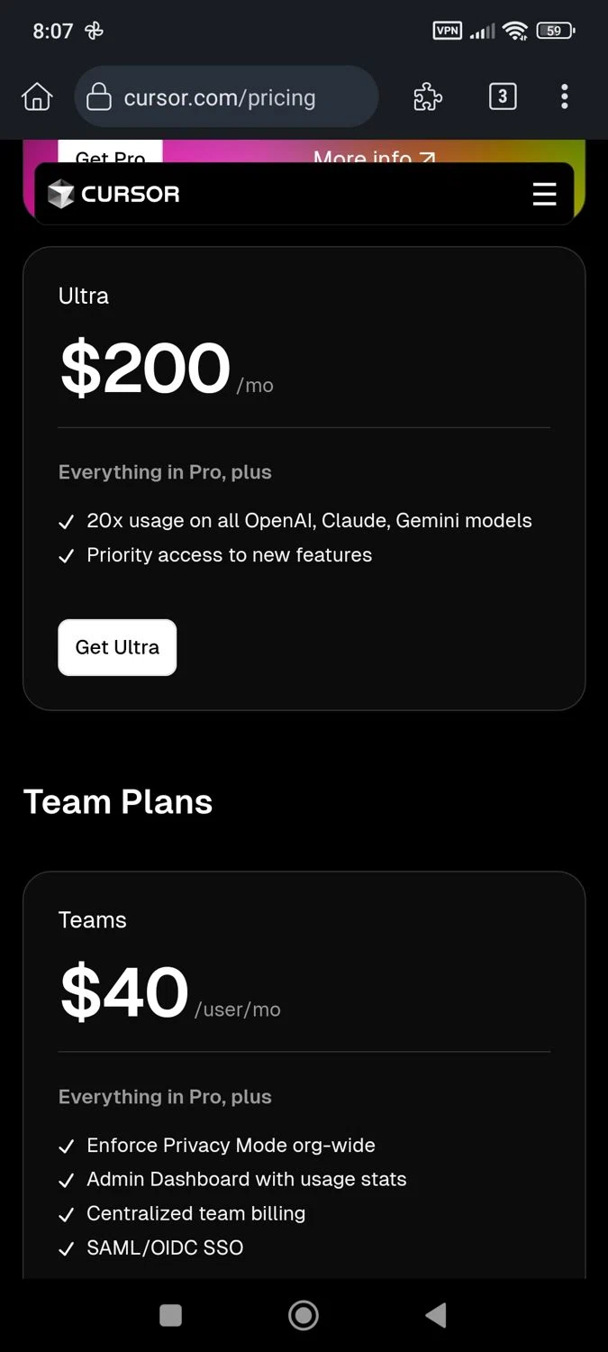Cursor AI promo code screenshot showing code 10OFF applied at Cursor AI checkout page. Uploaded by SimplyCodes community member nerimarsantaella on Aug 30, 2025