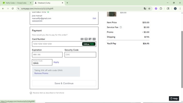 Curtsy checkout page showing Curtsy promo code box | Screenshot taken by SimplyCodes community member on Aug 22, 2025