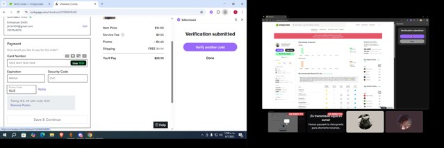 Curtsy checkout page showing Curtsy promo code box | Screenshot taken by SimplyCodes community member on Jul 6, 2025