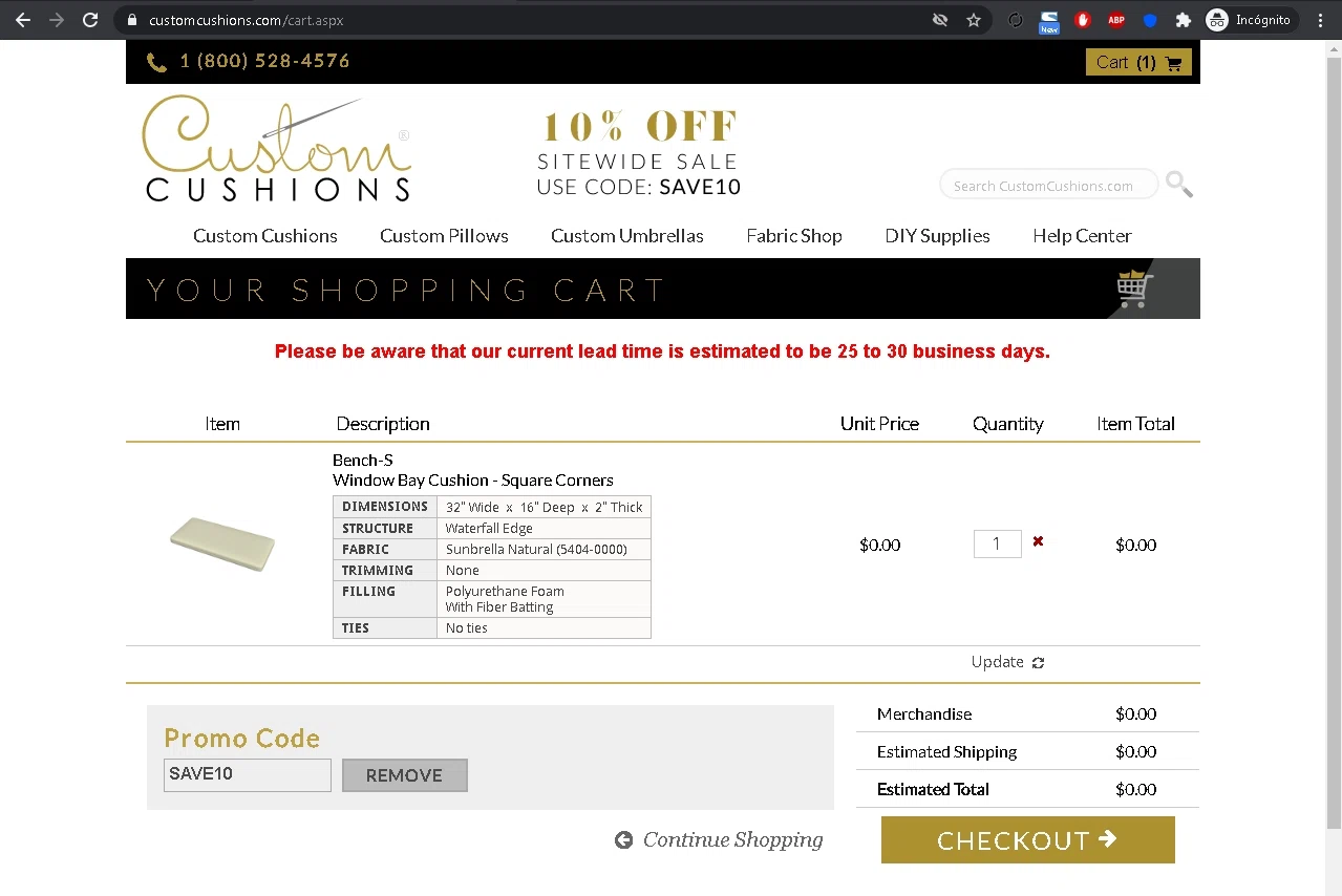 how to use Custom Cushions coupons
