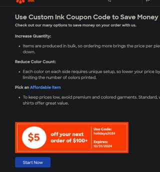 Custom Ink Promo Codes (1 Verified) - $5 Off w/Code Mar 2025