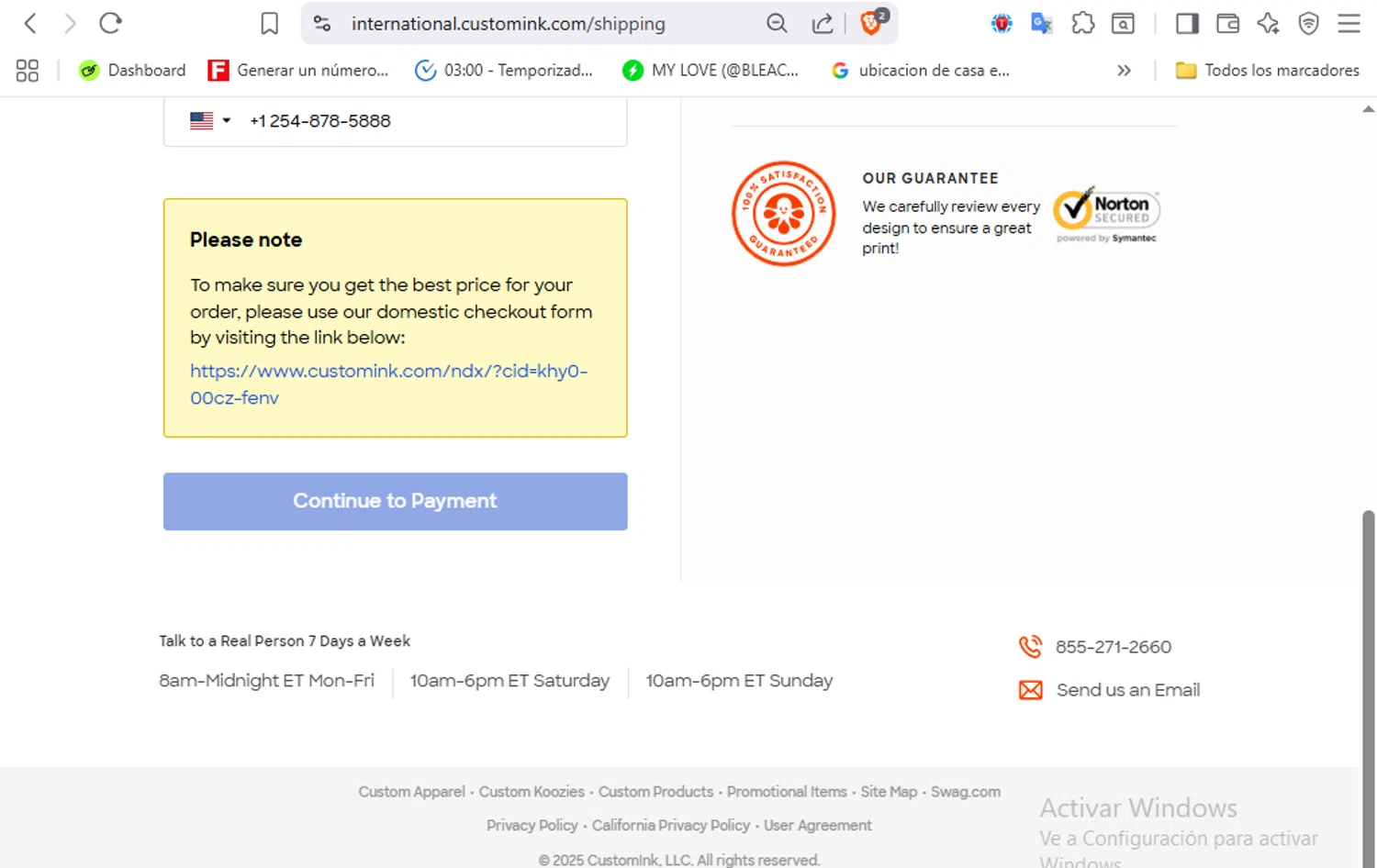 Custom Ink promo code screenshot showing code FlREWORK2025 applied at Custom Ink checkout page. Uploaded by SimplyCodes community member VoucherFalcon3942 on Aug 8, 2025