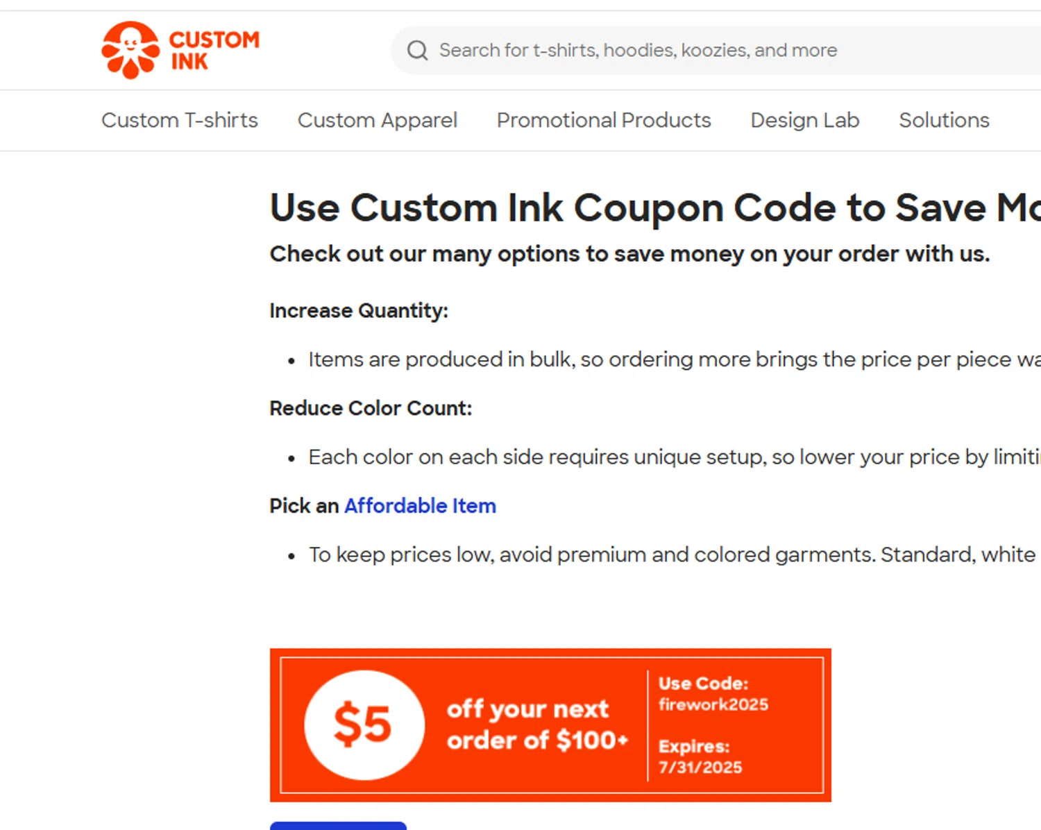 Custom Ink promo code screenshot showing code frework2025 applied at Custom Ink checkout page. Uploaded by SimplyCodes community member yeresojperez on Aug 3, 2025