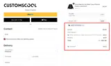 Customscool coupon verification screenshot