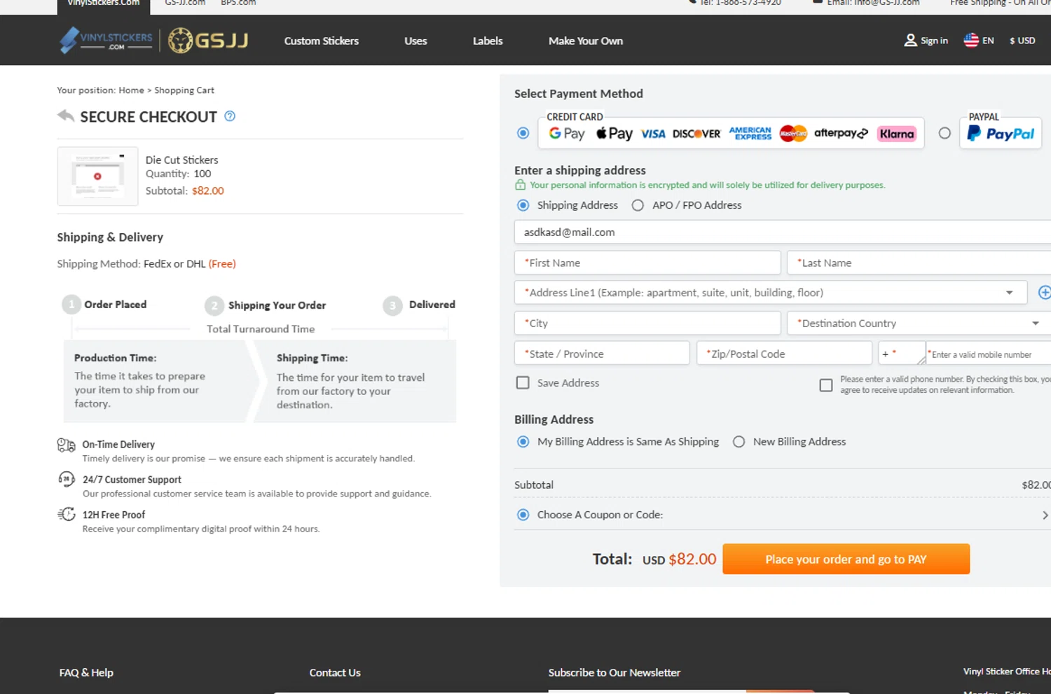 Custom Sticker promo code screenshot showing code NEW20 applied at Custom Sticker checkout page. Uploaded by SimplyCodes community member SwiftMaven1125 on Mar 27, 2026