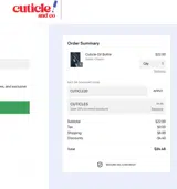 Cuticle and Company coupon verification screenshot