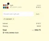 CHECKOFF coupon verification screenshot