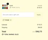 TRYME coupon verification screenshot