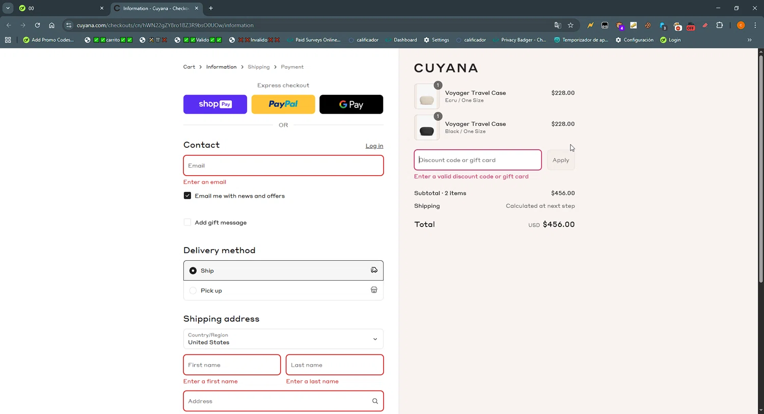 Cuyana discount code screenshot showing code CATALOG15 applied at Cuyana checkout page. Uploaded by SimplyCodes community member LOgoter on Aug 21, 2025