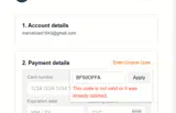 CV Academy coupon verification screenshot