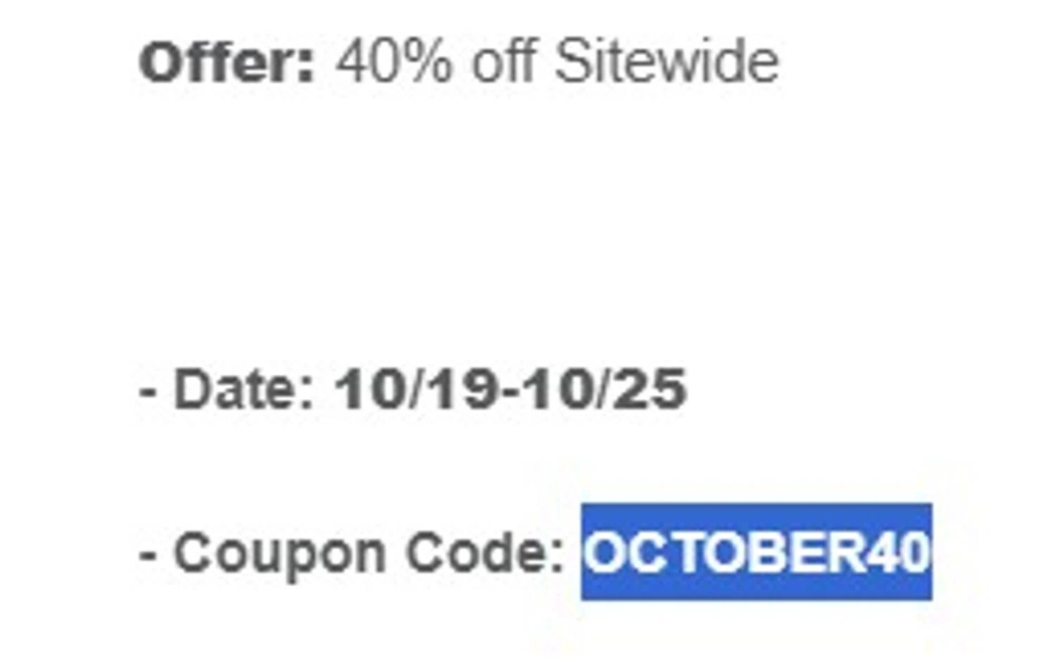 Verification screenshot for 40% Off Storewide at CVS — 7mo ago