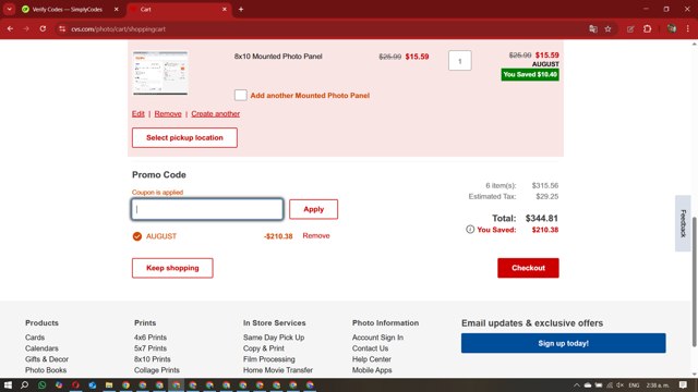 CVS CarePass checkout page showing CVS CarePass promo code box | Screenshot taken by SimplyCodes community member on Aug 18, 2025