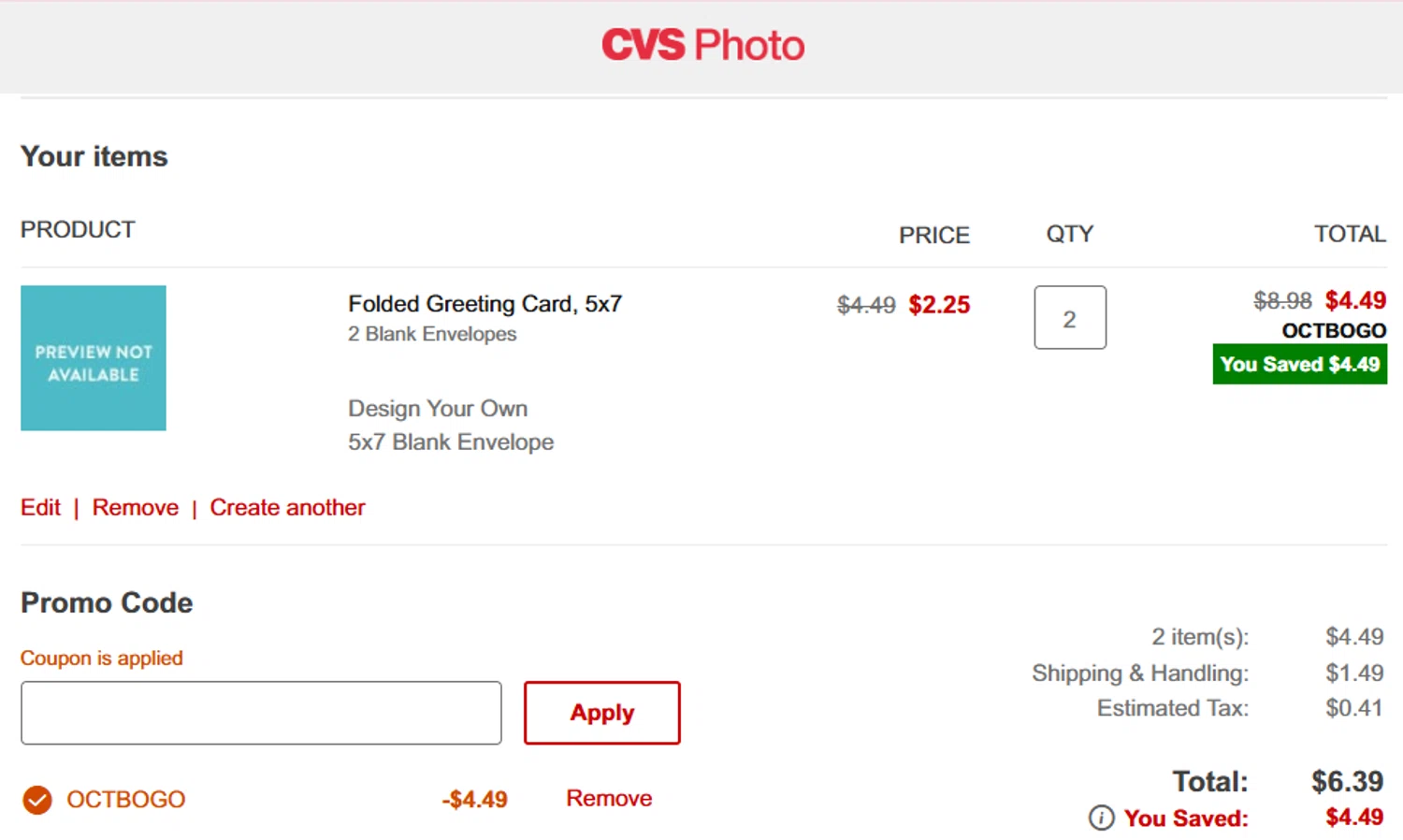 CVS CarePass checkout page showing CVS CarePass promo code box | Screenshot taken by SimplyCodes community member on Oct 8, 2025