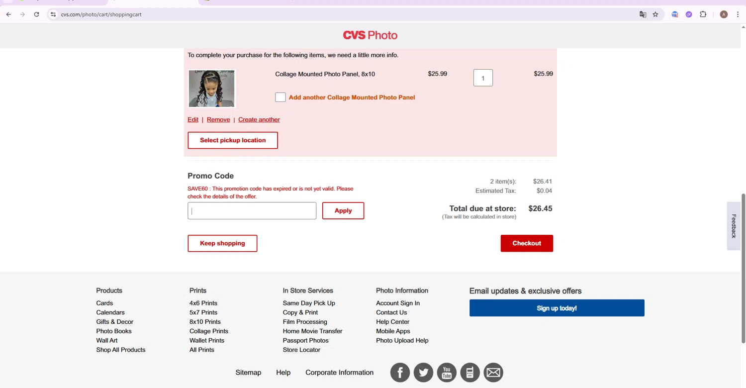 CVS Optical promo code screenshot showing code SAVE60 applied at CVS Optical checkout page. Uploaded by SimplyCodes community member GoldRanger7896 on Oct 31, 2025
