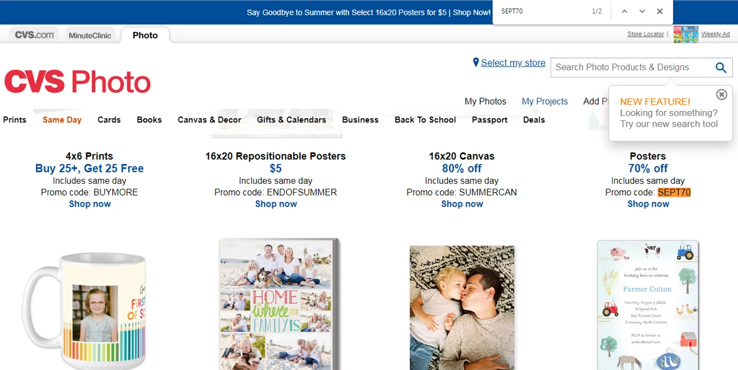 CVS Optical checkout page showing CVS Optical promo code box | Screenshot taken by SimplyCodes community member on Sep 15, 2025