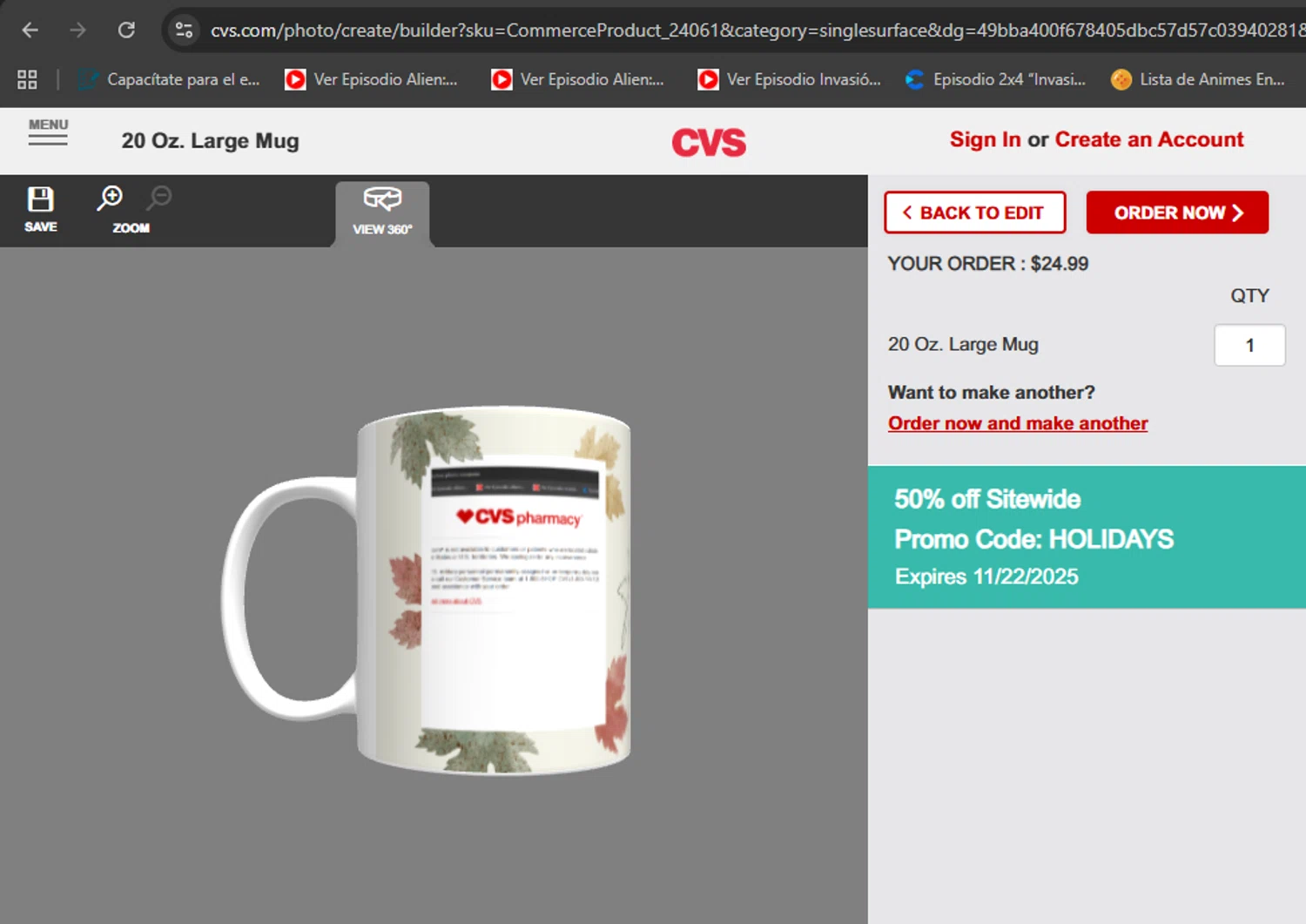 CVS Optical checkout page showing CVS Optical promo code box | Screenshot taken by SimplyCodes community member on Nov 17, 2025