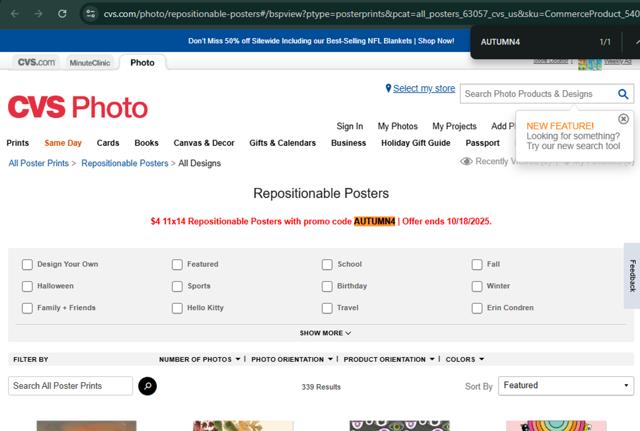 CVS Photo checkout page showing CVS Photo promo code box | Screenshot taken by SimplyCodes community member on Oct 13, 2025