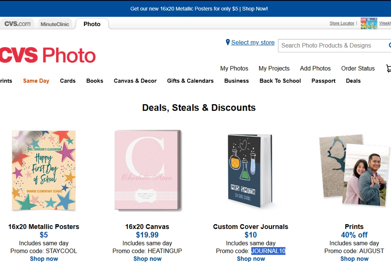 CVS Photo promo code screenshot showing code AUGUST applied at CVS Photo checkout page. Uploaded by SimplyCodes community member aumentadax10 on Aug 18, 2025
