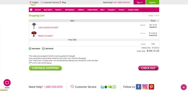 Cyber Florist checkout page showing Cyber Florist coupon code box | Screenshot taken by SimplyCodes community member on Jul 17, 2025