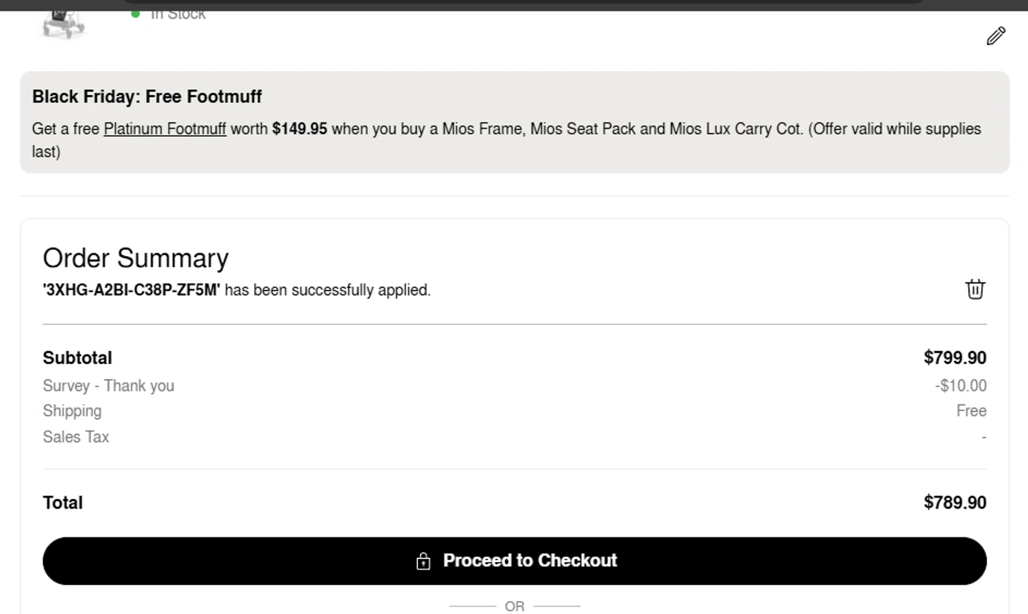 Cybex promo code screenshot showing code 3XHG-A2BI-C38P-ZF5M applied at Cybex checkout page. Uploaded by SimplyCodes community member ashe1986 on Nov 28, 2025
